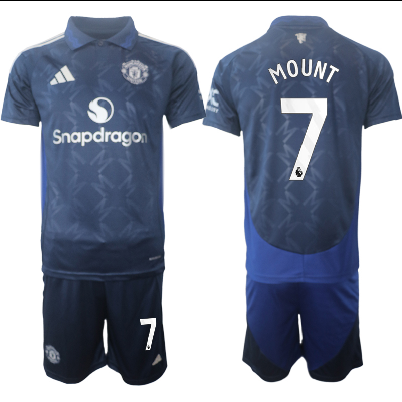 Men 2024-2025 Club Manchester United away blue #7 Soccer Jerseys->manchester united jersey->Soccer Club Jersey